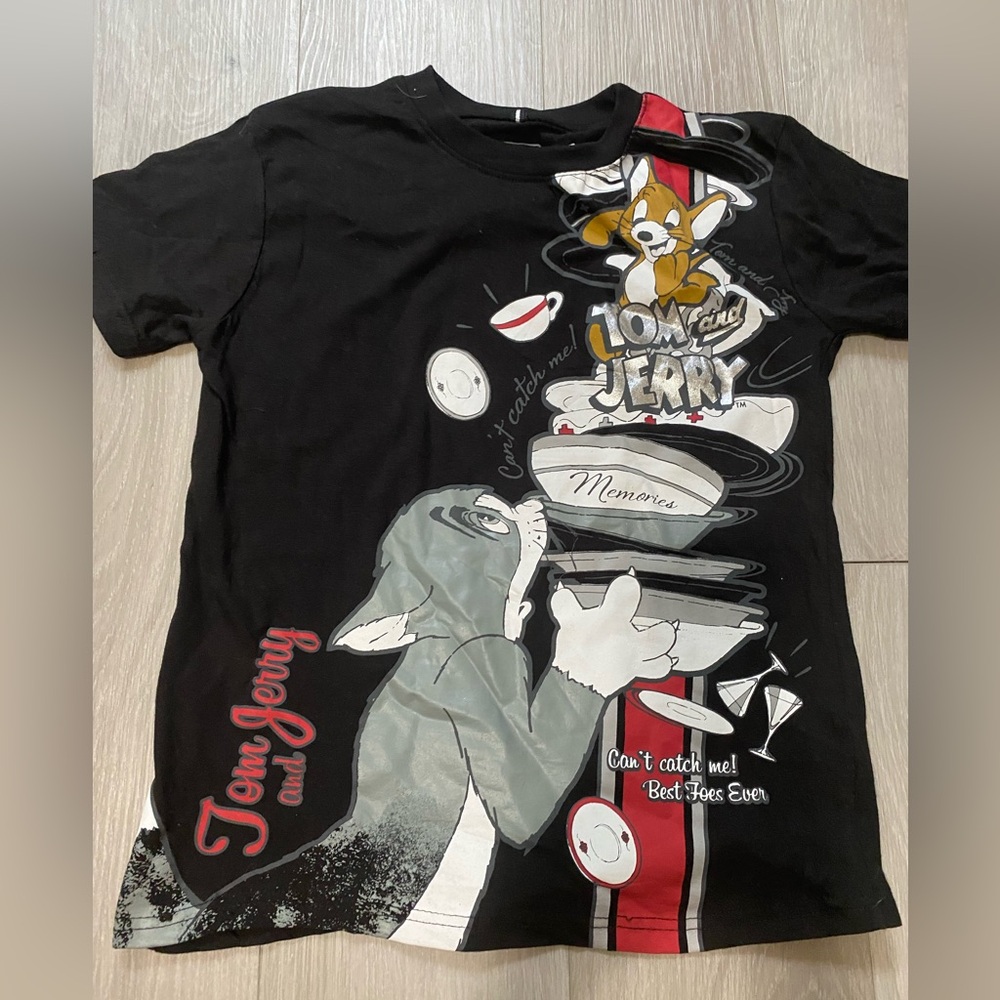 South Pole Black and Red Cartoon Graphic Tee